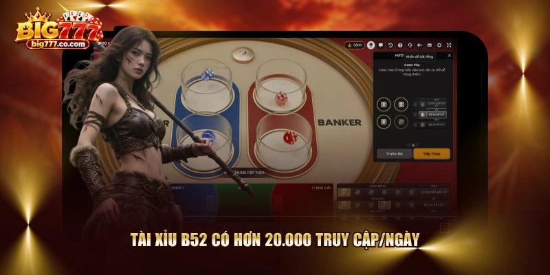 Tài Xỉu B52 có hơn 20.000 truy cập/ngày